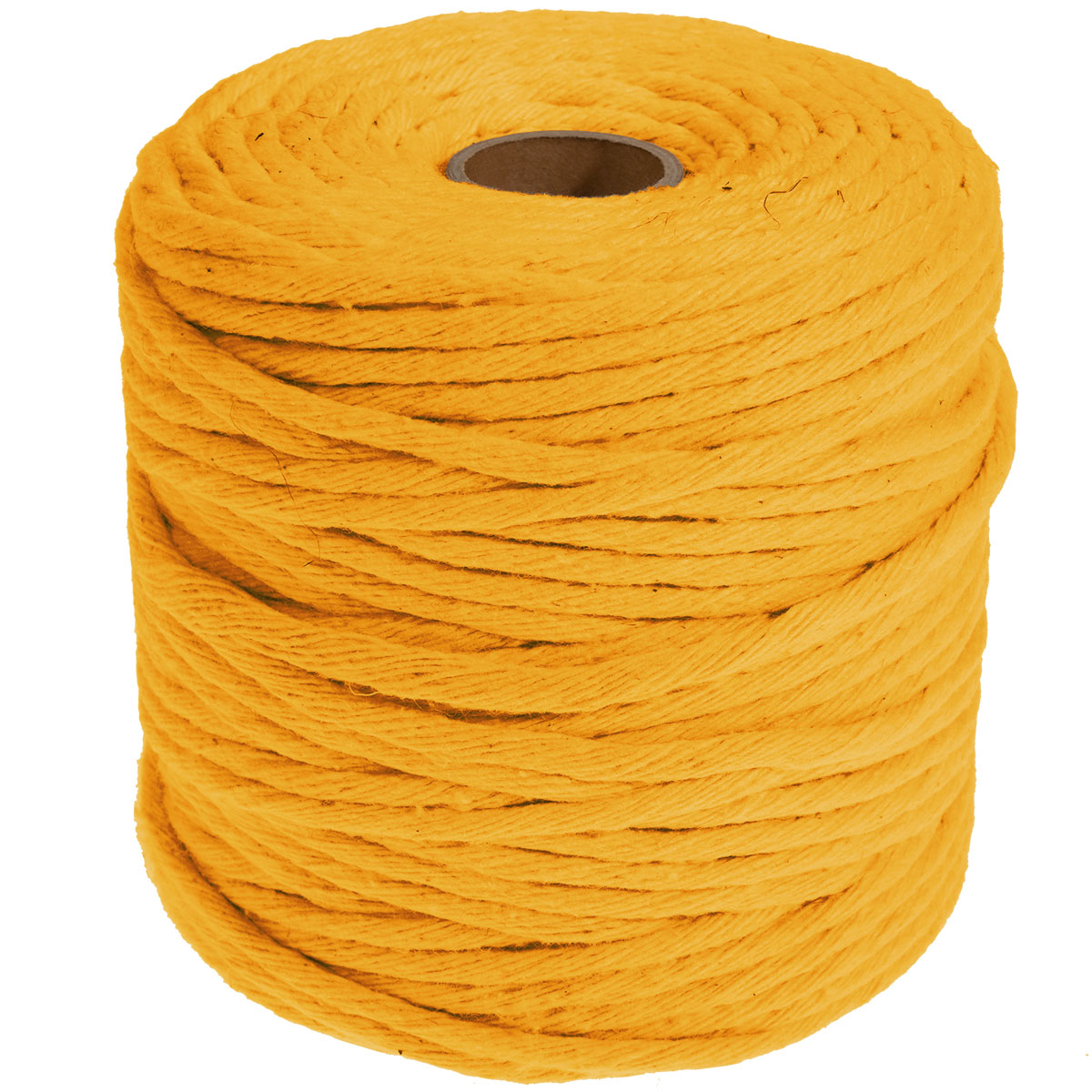 Makramee Band 5mm x 100 m Länge Makramee Garn aus 100% Baumwolle gelb