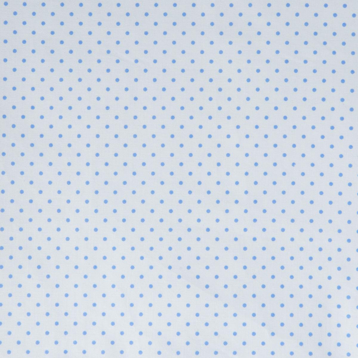 Dekostoff Bayreuth Punkte blau in 1,6m Breite (METERWARE) Baumwollstoff Stoff aus 100% Baumwolle